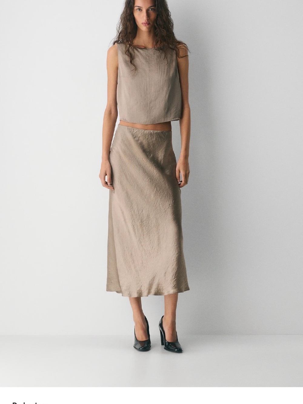 Babaton Slip Satin Maxi Skirt